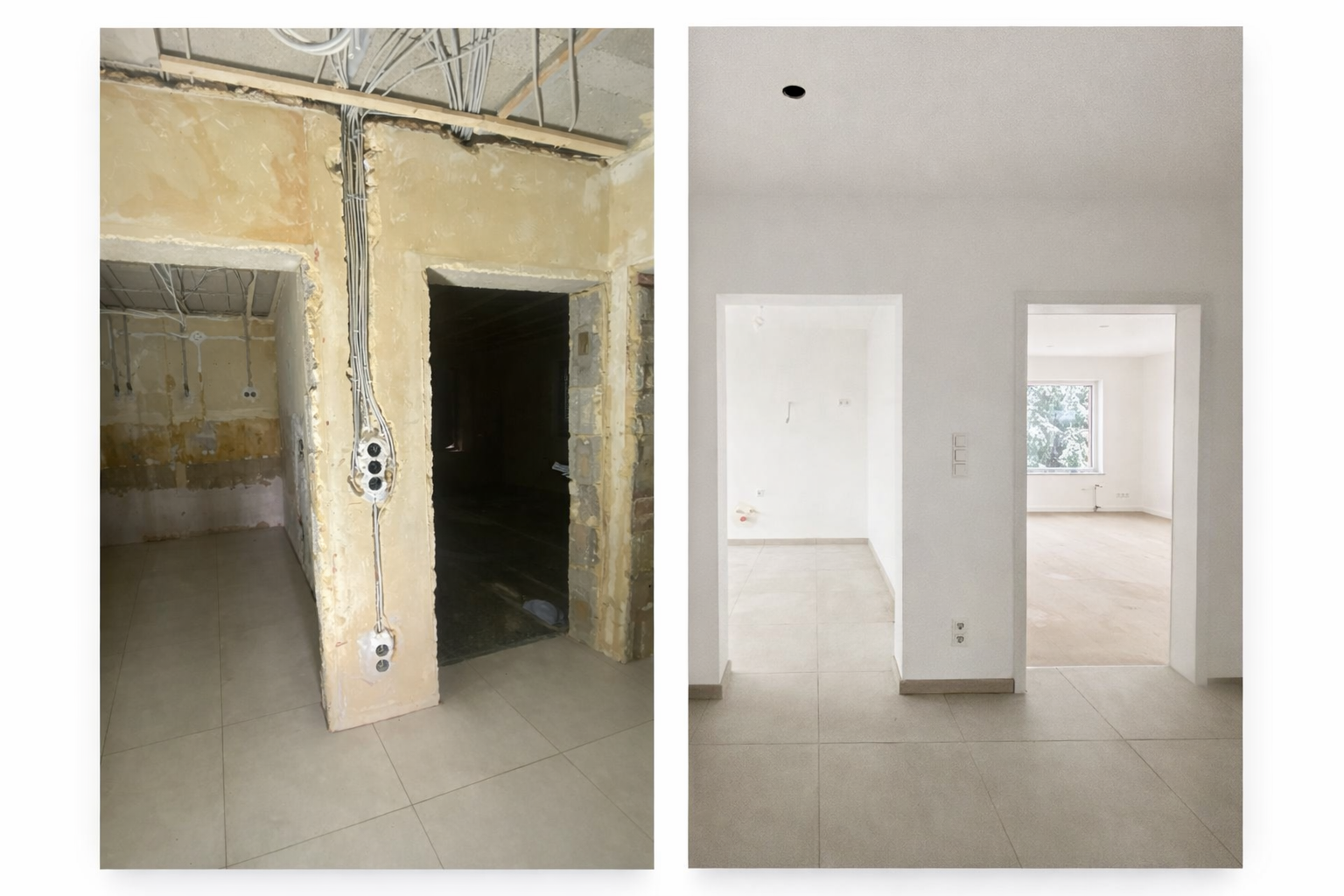 Vinylboden mit stufenlosen Übergängen in einem Bestandsgebäude